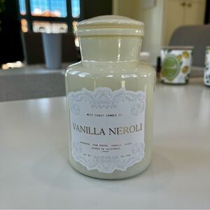 Vanilla Neroli Glass Bottle Soy Wax Hand Poured Candle 9 oz